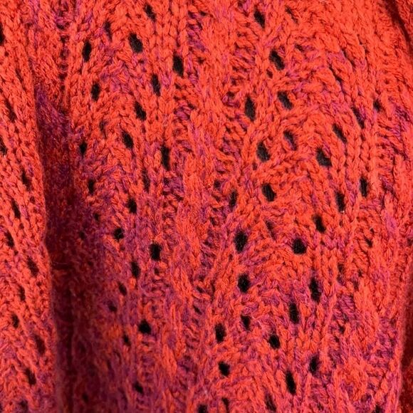 Kerisma Dip Dye Ombre Open Knit Cardigan Sz M - Picture 9 of 10